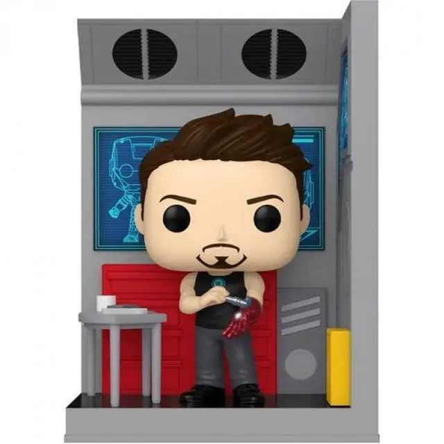 Main image of Funko POP Nooks Marvel Tony Stark in His Workshop 3D Collectible Display 4.5x6.3x3.5 In