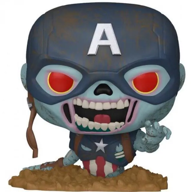 Main image of Funko POP Marvel Zombies Zombie Captain America Vinyl Figure 2.9 Inches