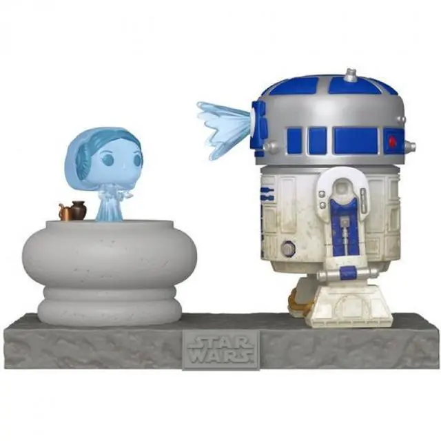 Main image of Funko POP! Deluxe: Star Wars - R2-D2 with Princess Leia Hologram