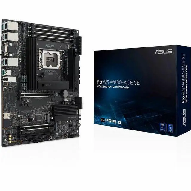 Alt view image 9 of 15 - ASUS Pro WS W880-ACE SE Gaming Desktop Motherboard - Intel Core Ultra Processor (Series 2) - LGA 1851 ATX Motherboard, - 8+1+2+2 Power Stages - PCIe 5.0 Ready for Next-gen GPUs - DDR5 - Thunderbolt 4
