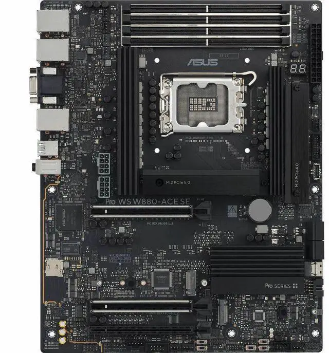 Alt view image 12 of 15 - ASUS Pro WS W880-ACE SE Gaming Desktop Motherboard - Intel Core Ultra Processor (Series 2) - LGA 1851 ATX Motherboard, - 8+1+2+2 Power Stages - PCIe 5.0 Ready for Next-gen GPUs - DDR5 - Thunderbolt 4