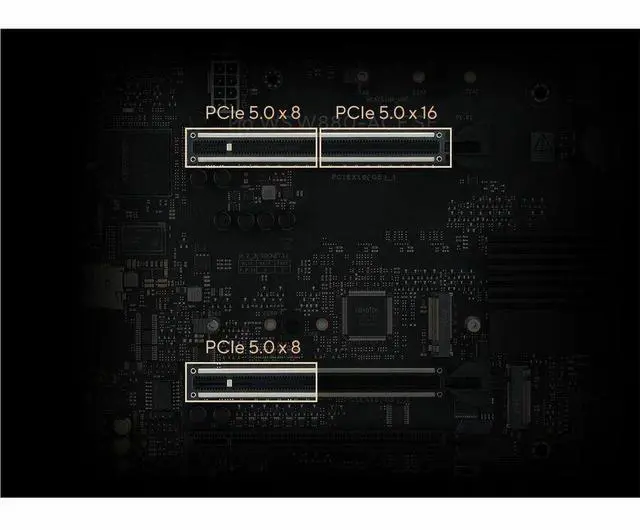 Alt view image 13 of 15 - ASUS Pro WS W880-ACE SE Gaming Desktop Motherboard - Intel Core Ultra Processor (Series 2) - LGA 1851 ATX Motherboard, - 8+1+2+2 Power Stages - PCIe 5.0 Ready for Next-gen GPUs - DDR5 - Thunderbolt 4