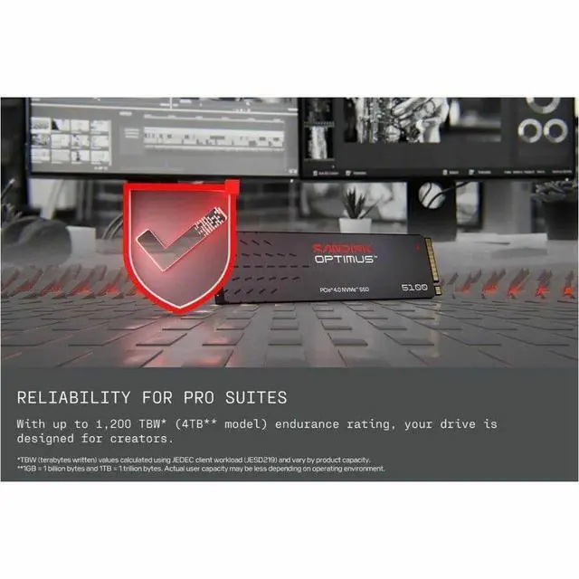 Alt view image 5 of 7 - SanDisk Optimus 5100 M.2 2280 1TB PCI-Express 4.0 x4 QLC 3D CBA NAND Internal Solid State Drive (SSD) SDSP51100TAN-000E0