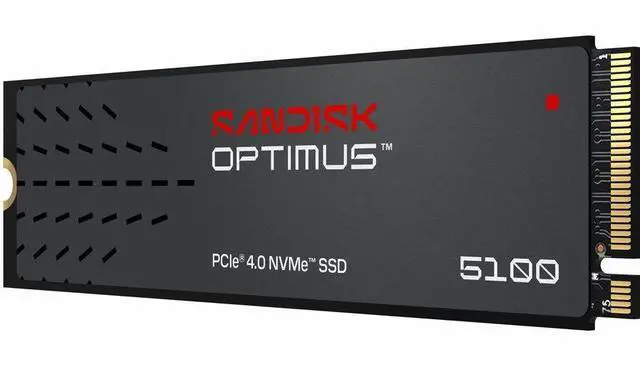 Alt view image 4 of 7 - SanDisk Optimus 5100 M.2 2280 4TB PCI-Express 4.0 x4 QLC 3D CBA NAND Internal Solid State Drive (SSD) SDSP51400TAN-000E0