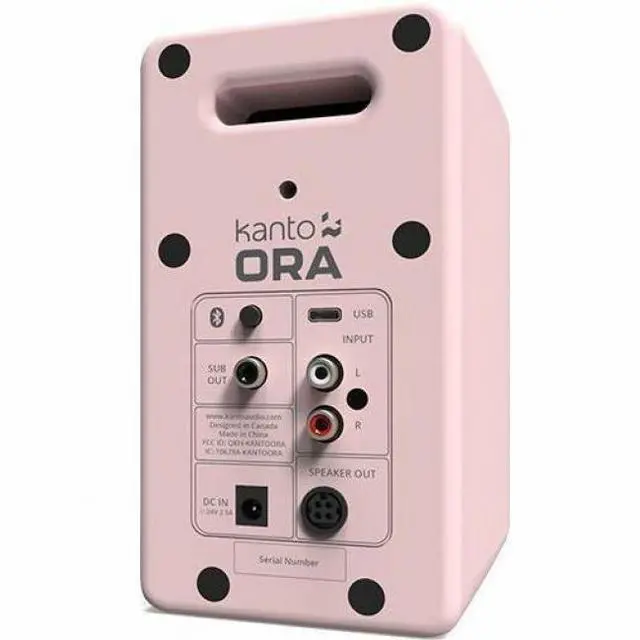 Alt view image 11 of 12 - Kanto ORAMP 100W Powered Reference Desktop Computer Speakers with Bluetooth 5.0 and USB-C Input | Bi-Amplified | 100 Hz Automatic Crossover | Reference Quality Sound | Pair | Pink