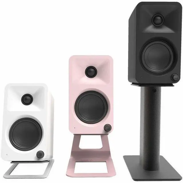Alt view image 9 of 12 - Kanto ORAMP 100W Powered Reference Desktop Computer Speakers with Bluetooth 5.0 and USB-C Input | Bi-Amplified | 100 Hz Automatic Crossover | Reference Quality Sound | Pair | Pink