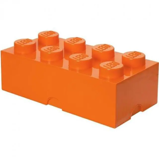 Alt view image 3 of 3 - Room Copenhagen LEGO Storage Brick with 8 Knobs, Orange - 40041760