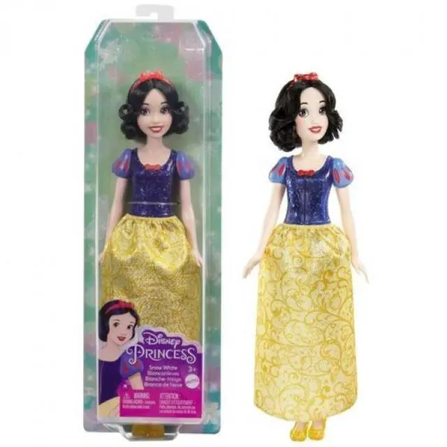 Alt view image 8 of 8 - Mattel Disney Princess Toys, Snow White Fashion Doll, Sparkling Look with Black Hair, Brown Eyes & Hair Accessory, Inspired by the Movie