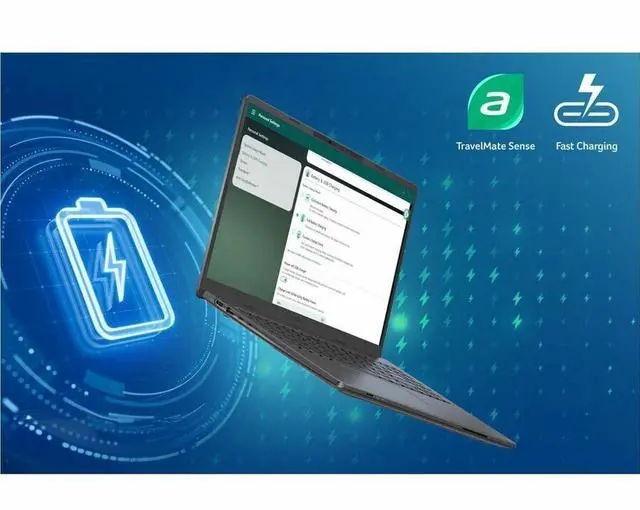 Alt view image 2 of 14 - Acer TravelMate P2 16 AI TMP216-52 TMP216-52-54LC 16" Clamshell Copilot+ PC Notebook - WUXGA - 120 Hz - Intel Core Ultra 5 322 - 16 GB - 512 GB PCI Express NVMe 4.0 SSD - English (US) Keyboard -