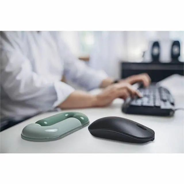 Alt view image 5 of 8 - Kensington Duo Gel Wrist Rest - 0.71" Height x 7.40" Width x 3.27" Depth - Green - Polyurethane - Mouse - Retail - 1
