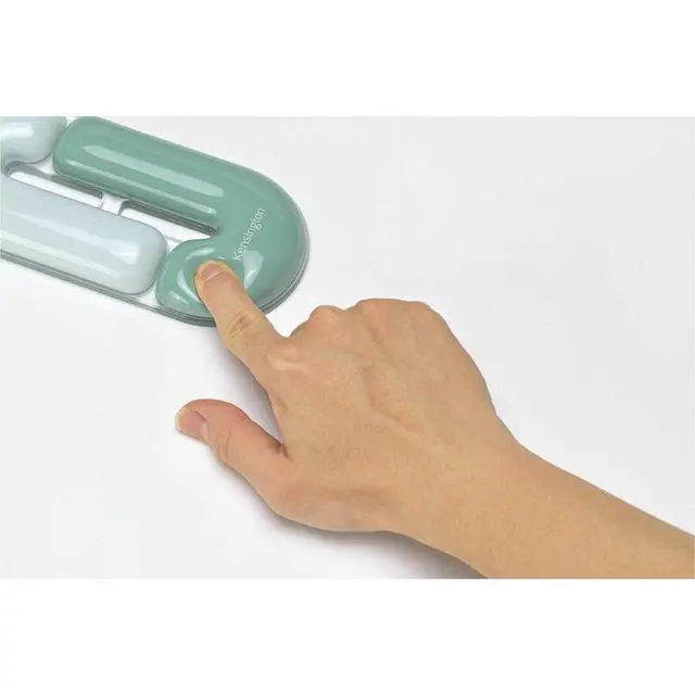 Alt view image 6 of 8 - Kensington Duo Gel Wrist Rest - 0.71" Height x 7.40" Width x 3.27" Depth - Green - Polyurethane - Mouse - Retail - 1