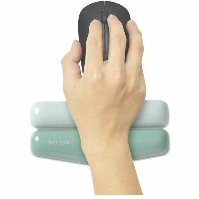 Alt view image 2 of 8 - Kensington Duo Gel Wrist Rest - 0.76" Height x 6.69" Width x 3.09" Depth - Green - Polyurethane - Mouse - Retail - 1