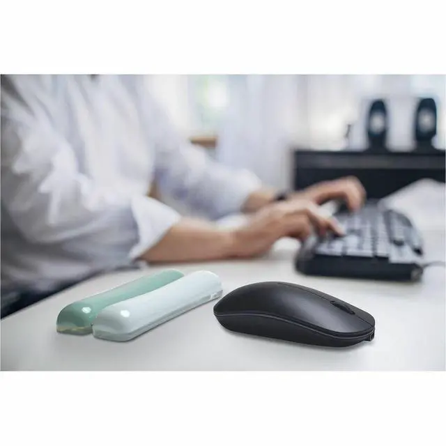 Alt view image 6 of 8 - Kensington Duo Gel Wrist Rest - 0.76" Height x 6.69" Width x 3.09" Depth - Green - Polyurethane - Mouse - Retail - 1