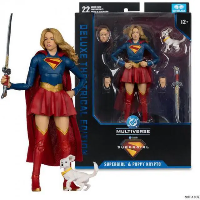 Main image of McFarlane Toys - DC Multiverse - Supergirl Movie - 7" Supergirl & Puppy Krypto Action Figure (Deluxe Theatrical Edition)