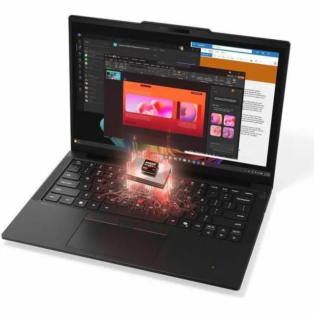 Alt view image 3 of 13 - Lenovo ThinkPad T14 Gen 7 22AL003GUS 14" Notebook - WUXGA - 60 Hz - AMD Ryzen 5 PRO Ryzen PRO 200 Series 230 - 16 GB - 256 GB SSD - English Keyboard - Black - AMD Chip - 1920 x 1200 - Windows 11