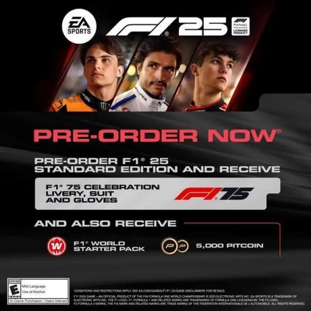 Main image of F1 25 for Playstation 5