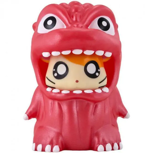 Alt view image 2 of 3 - Bandai - Godzilla x Hamtaro - Movie Monster Series - GODZIHAM-KUN Metallic Red Figure