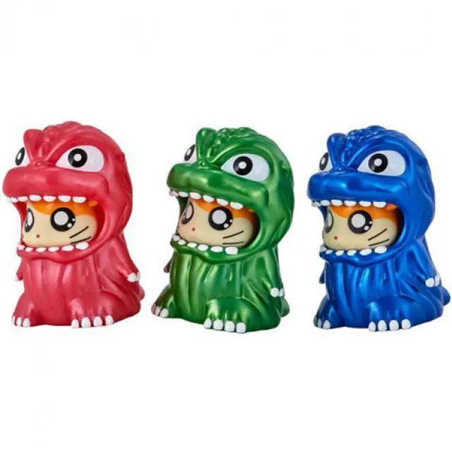 Alt view image 3 of 3 - Bandai - Godzilla x Hamtaro - Movie Monster Series - GODZIHAM-KUN Metallic Red Figure