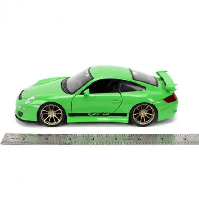 Alt view image 13 of 14 - Porsche 911 GT3 (997) Green with Black Accents "Fast X" (2023) Movie "Fast & Furious" Series 1/24 Diecast Model Car by Jada