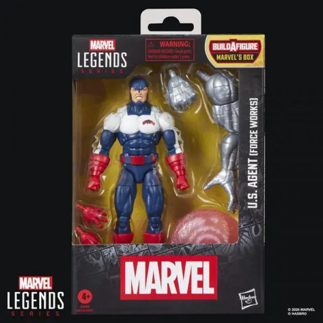 Alt view image 2 of 7 - Avengers - Marvel Legends - U.S. Agent (Force Works) Action Figure & Box BAF Part