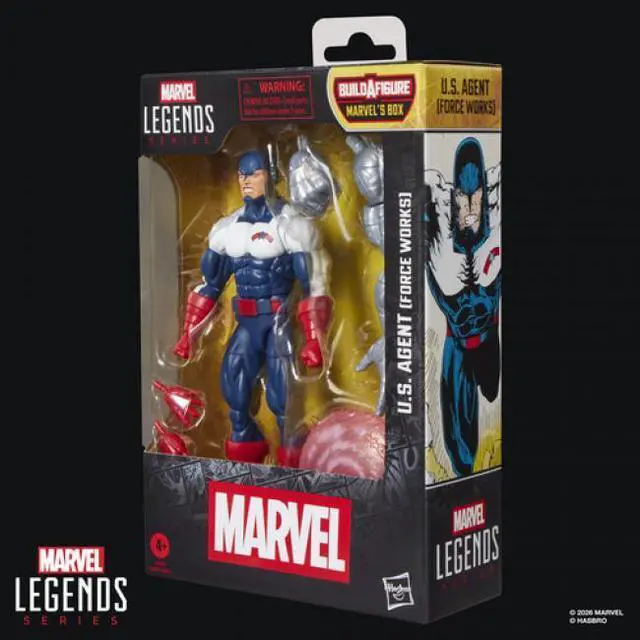 Alt view image 3 of 7 - Avengers - Marvel Legends - U.S. Agent (Force Works) Action Figure & Box BAF Part