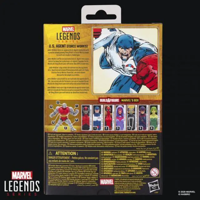 Alt view image 4 of 7 - Avengers - Marvel Legends - U.S. Agent (Force Works) Action Figure & Box BAF Part