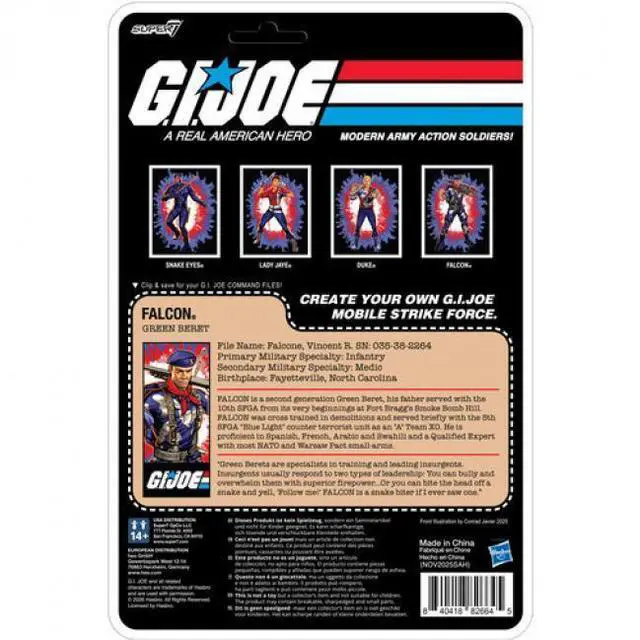 Alt view image 7 of 7 - G.I. JOE REACTION+ WAVE 08 - LT. FALCON (AMERICA'S