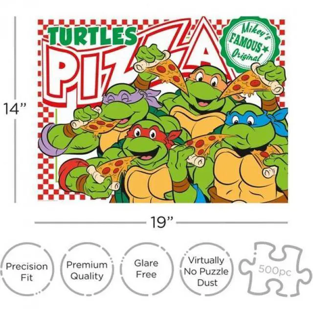Alt view image 3 of 5 - Teenage Mutant Ninja Turtles - 500 Pc Puzzle - Pizza (TMNT)