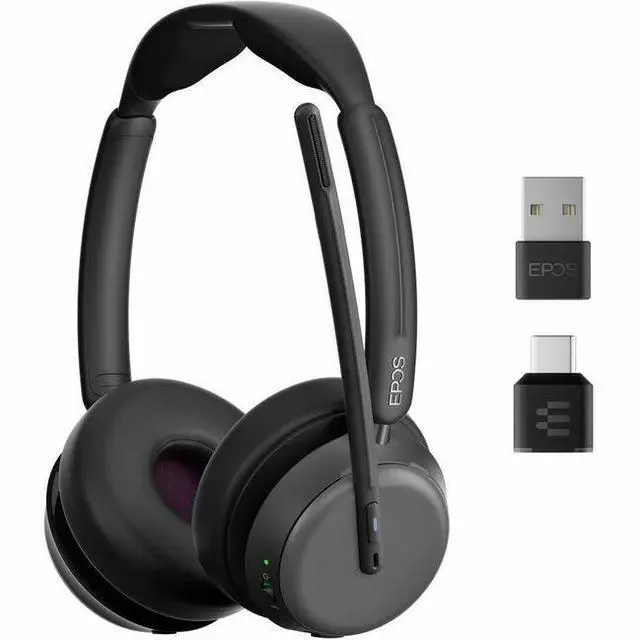 Main image of EPOS IMPACT 1000 Headset - Microsoft Teams Certification - Stereo - Wireless - Bluetooth - 98 ft - Over-the-head - Binaural - Supra-aural - Noise Canceling