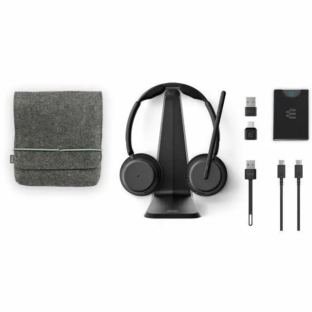 Alt view image 6 of 7 - EPOS IMPACT 1000 Headset - Microsoft Teams Certification - Stereo - Wireless - Bluetooth - 98 ft - Over-the-head - Binaural - Supra-aural - Noise Canceling