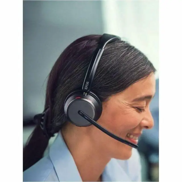 Alt view image 7 of 7 - EPOS IMPACT 1000 Headset - Microsoft Teams Certification - Stereo - Wireless - Bluetooth - 98 ft - Over-the-head, On-ear - Binaural - Supra-aural - Noise Canceling
