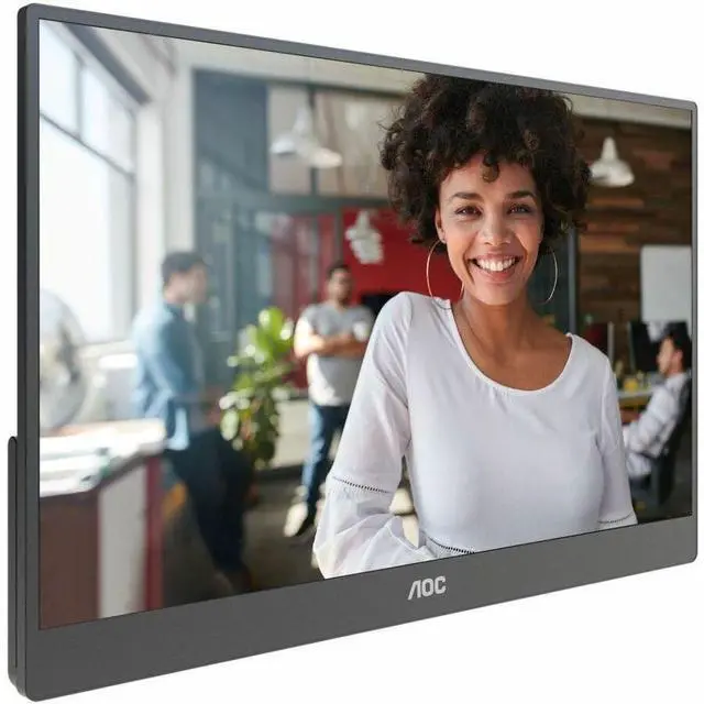 Alt view image 3 of 7 - AOC 16T30 16" Class Full HD LED Monitor - 16:9 - 15.6" Viewable - In-plane Switching (IPS) Technology - WLED Backlight - 1920 x 1080 - 16.2 Million Colors - 250 Nit - 25 ms - Speakers - Tilt