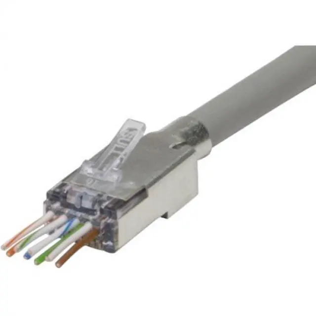 Alt view image 2 of 3 - Platinum Tools ezEX 44 Shielded, External Ground, CAT6 Connector - 50 - 1 x RJ-45 Male Network - Shielding - TAA Compliant