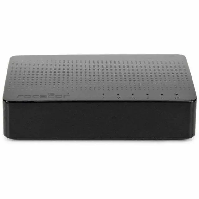 Alt view image 2 of 7 - Rocstor JetConnect JC5 5-Port Gigabit Desktop / Wallmount Unmanaged Network Switch