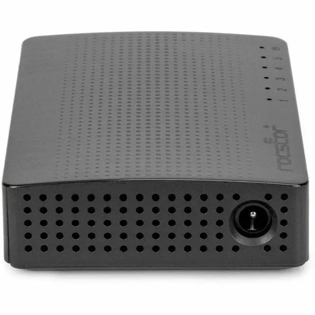 Alt view image 3 of 7 - Rocstor JetConnect JC5 5-Port Gigabit Desktop / Wallmount Unmanaged Network Switch