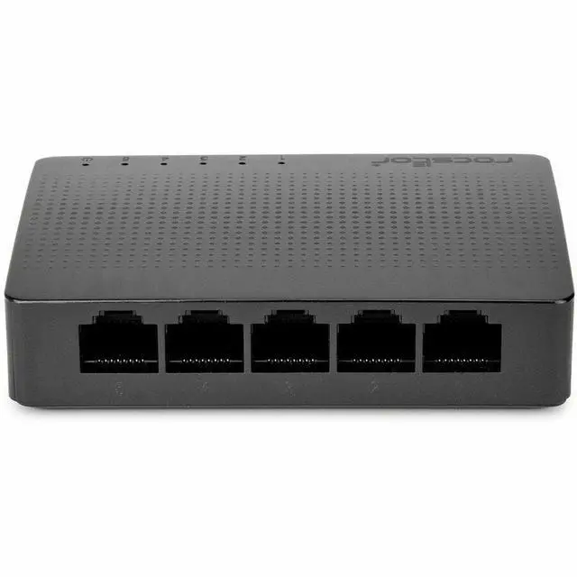 Alt view image 7 of 7 - Rocstor JetConnect JC5 5-Port Gigabit Desktop / Wallmount Unmanaged Network Switch
