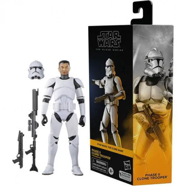 Main image of Hasbro Collectibles - Star Wars: The Clone Wars - Black Series - Phase II Clone Trooper Action Figure