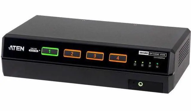 Main image of ATEN CS1144DPH4 KVM Switchbox - 4 Computer(s) - 5K - 5120 x 2880 - 50 Hz, 60 Hz - 6 x USB - 10 x HDMI - 10 x DisplayPort