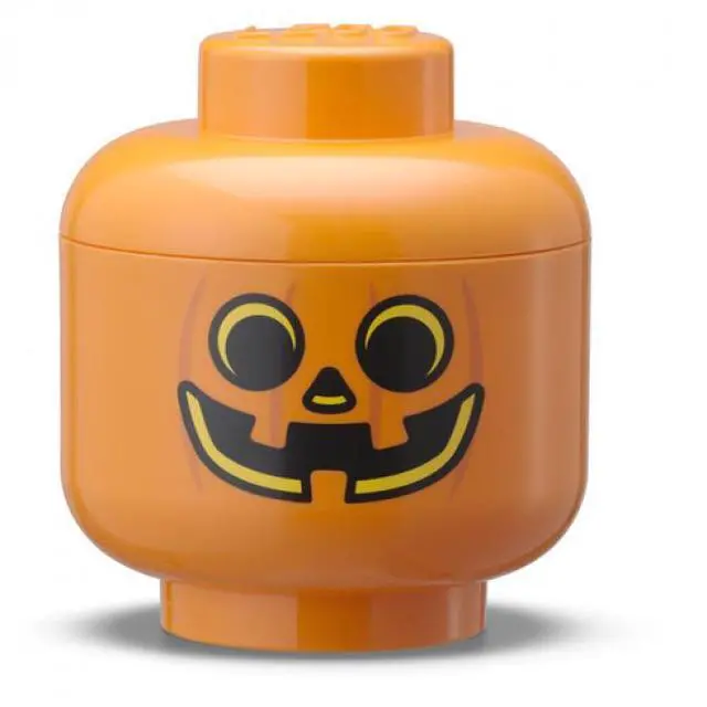 Alt view image 2 of 2 - LEGO Mini Stackable Storage Head, Pumpkin