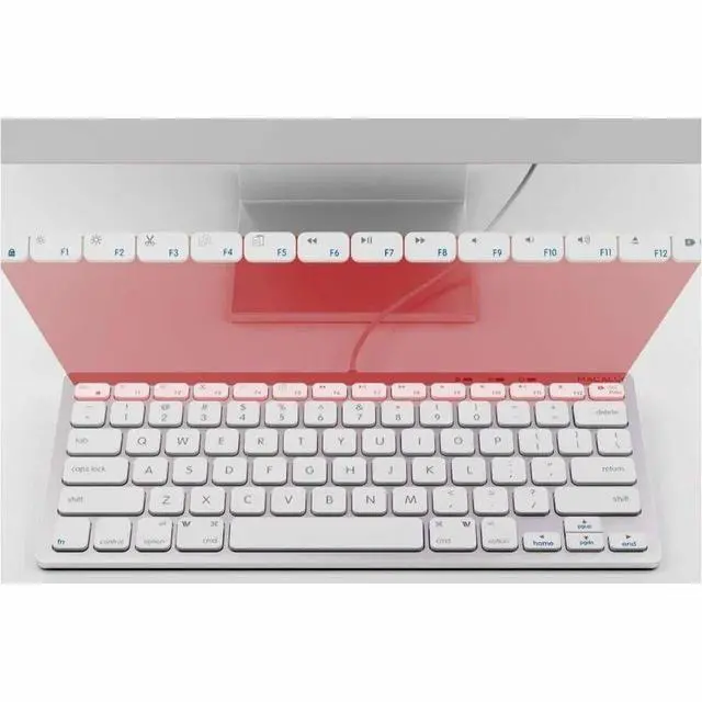 Alt view image 4 of 7 - Macally Compact Mac Keyboard with Dual Plug - Cable Connectivity - Compact - USB Type C, USB Type A Interface - 78 Key(s) - Volume Control, Brightness, Mission Control, Media Control, Command, Option,