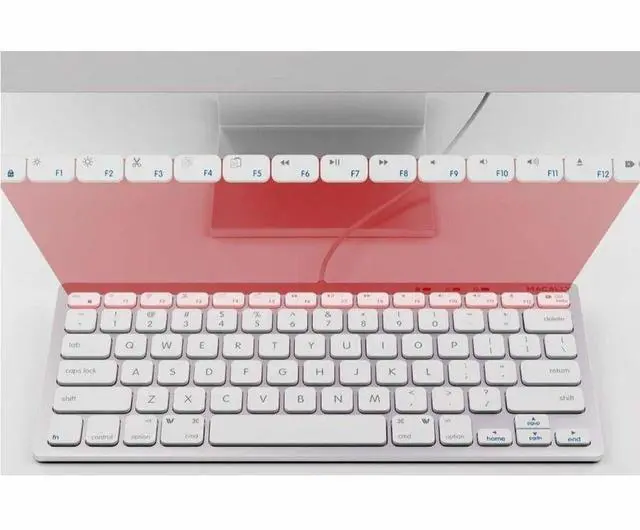 Alt view image 6 of 7 - Macally Compact Mac Keyboard with Dual Plug- Space Gray - Cable Connectivity - Compact - USB Type C, USB Type A Interface - 78 Key(s) - Volume Control, Brightness, Mission Control, Media Control, Comm