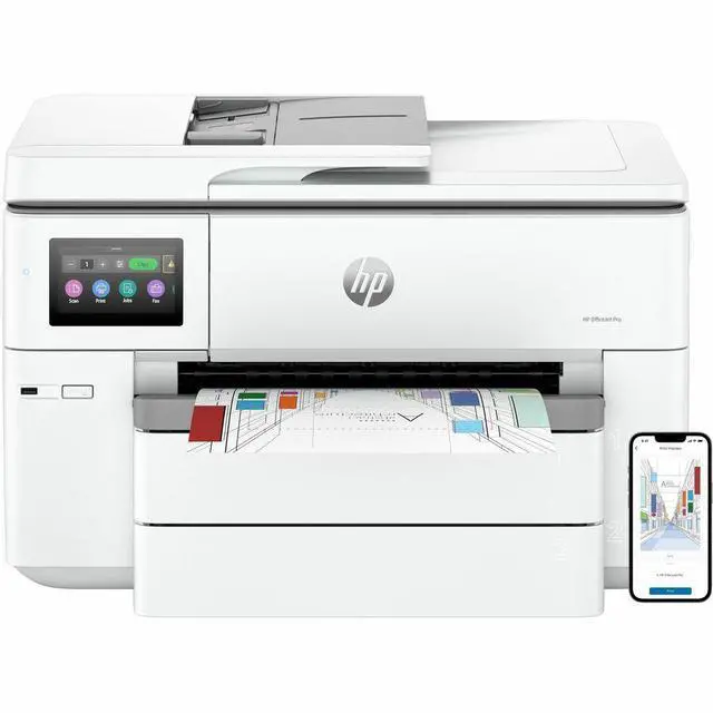 Alt view image 6 of 7 - HP Officejet Pro 9730 Wired & Wireless Inkjet Multifunction Printer - Color - Cement - Copier/Printer/Scanner - 34 ppm Mono/34 ppm Color Print - 4800 x 1200 dpi Print - Automatic Duplex Print - Up