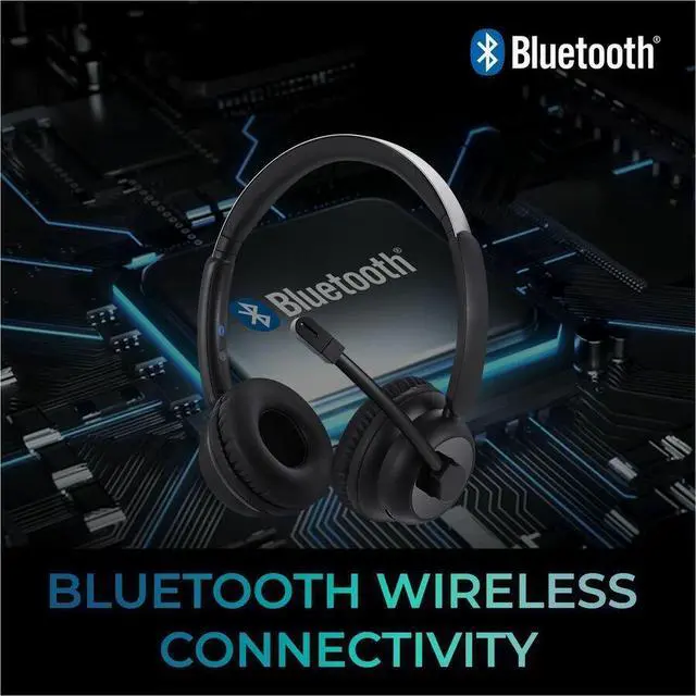 Alt view image 11 of 19 - Adesso Xtream P900 Bluetooth Headset with Adjustable Microphone Boom Black