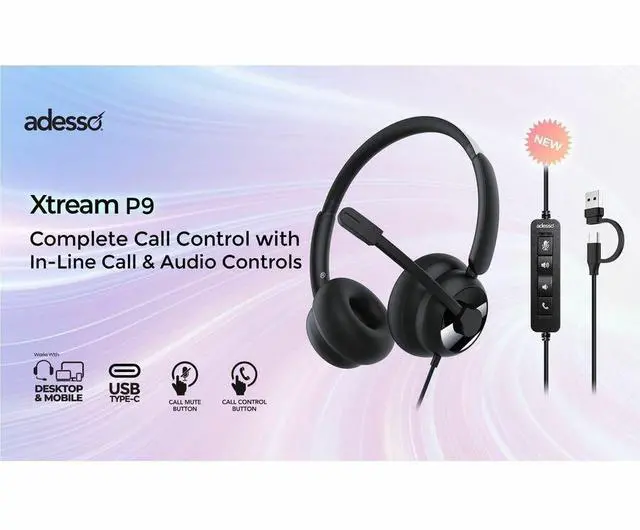 Alt view image 17 of 19 - Adesso Xtream P9 Headset
