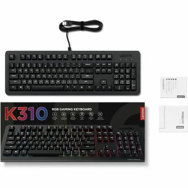 Alt view image 8 of 14 - Lenovo Legion K310 RGB Gaming Keyboard - US English, For Gaming