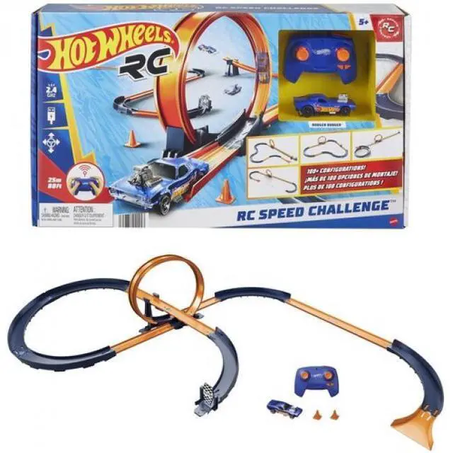 Alt view image 7 of 7 - Mattel HXX45 Hot Wheels RC Speed Challenge Track Set