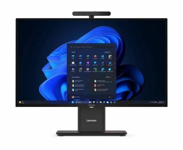 Alt view image 3 of 7 - Lenovo ThinkCentre M90a Gen 6 13AT0003US All-in-One Computer - Intel Core Ultra 5 2nd Gen 225 - 8 GB - 256 GB SSD - 23.8" Full HD - Desktop - Black - Intel Q870 Chip - 1920 x 1080 - Windows 11 Pr
