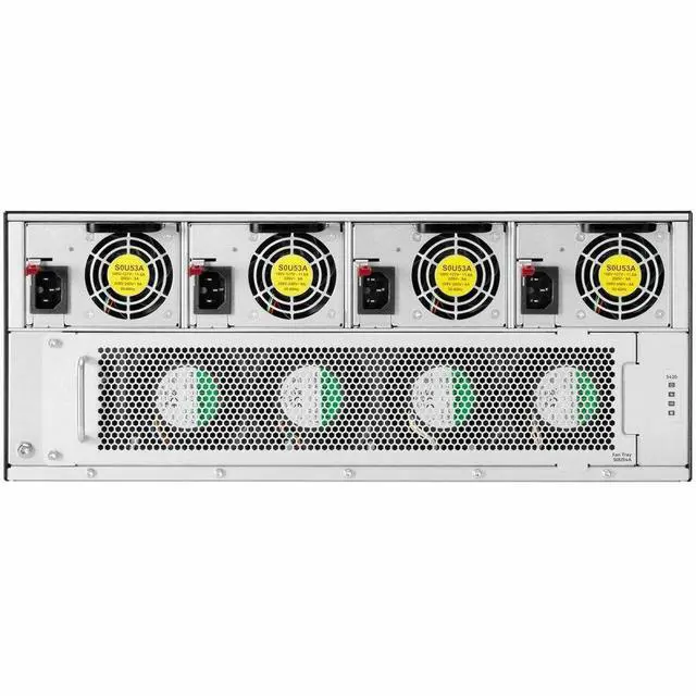 Alt view image 3 of 3 - Aruba CX 5420 Switch Chassis - Manageable - 3 Layer Supported - 1000 W Power Consumption - Optical Fiber - PoE Ports - 4U - Compact