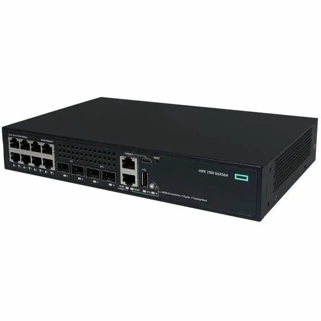 Alt view image 3 of 4 - HPE CW 2150 8p 10M/100M/1G 2p SFP 1G 2p SFP+ 1G/10G Switch - 8 Ports - Manageable - Gigabit Ethernet, 10 Gigabit Ethernet - 10/100/1000Base-T, 10GBase-X, 1000Base-X - 3 Layer Supported - 2 SFP Slots -