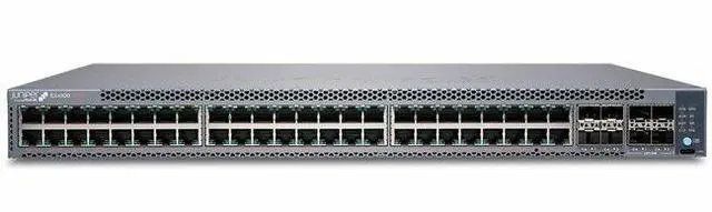 Main image of Juniper EX4100-48P Ethernet Switch - 48 Ports - Manageable - Gigabit Ethernet, 10 Gigabit Ethernet, 25 Gigabit Ethernet - 10/100/1000Base-T, 10GBase-X, 25GBase-X - 3 Layer Supported - Modular - 740 W